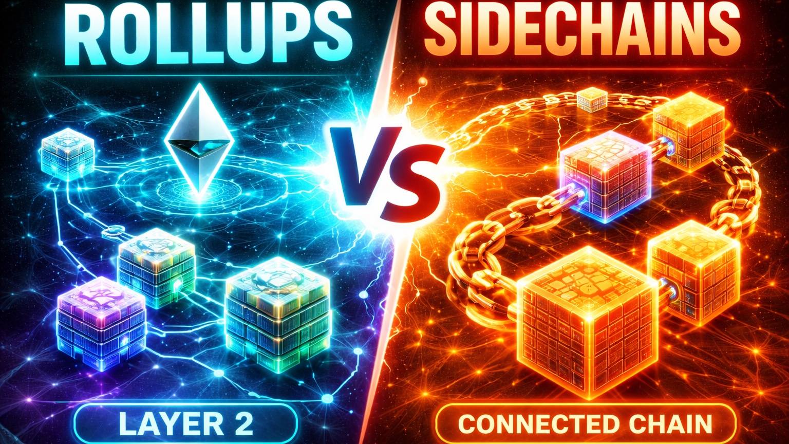 Rollups vs Sidechains: Scaling Blockchain Without Breaking It